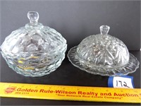 (2) Piece set: decorative candy dish and butter