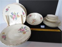 Vintage decorative dishware set: (10) large