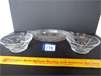 (3) Piece decorative glass set