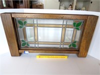 Antique leaded glass transome architectural