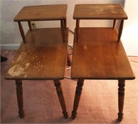 Pair vintage matching end tables