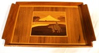 Wood Inlaid Serving Tray