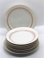 Set of 8 Plates - 7" round & 8 1/4" round