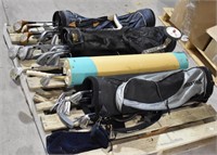 Pallet of RH Golf Clubs and Bags