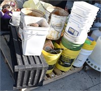 Pallet of Pails and Shelving *C