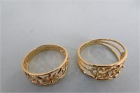 2 14K Gold Rings, His and Hers Gold