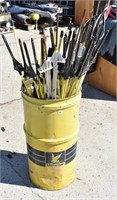 Barrel With Plastic fence Stakes *C