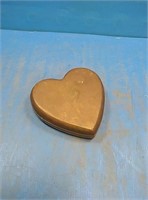 Brass heart trinket box