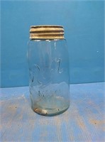 Root blue Mason jar