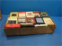 Box of 8 track tapes