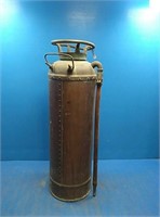 Vintage copper fire extinguisher
