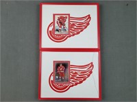 2 Framed Red Wings Cards