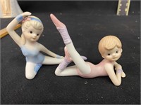 Vintage Gymnast Figurines, Marked