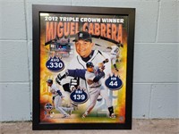 Framed Cabrera MLB Triple Crown Winner Poster