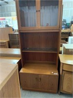 MID CENTURY G PLAN WALL UNIT WITH 2 GLASS