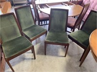 MID CENTURY DINING CHAIRS WITH UPHOLSTERED