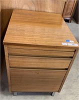 MID CENTURY TEAK FILING CABINET WITH 3