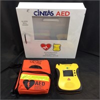 DEFIBTECH REVIVER VIEW AED w CINTAS CABINET