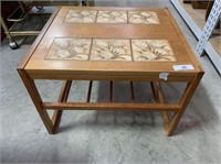 MID CENTURY TILE TOP OCCASIONAL TABLE WITH