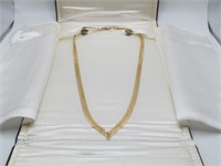 14KT LADIES GOLD NECKLACE MARKED RVL 14.5 GRAMS