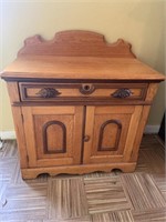 Early commode wash stand with acorn pulls