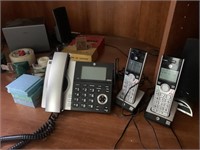 AT&T cordless phone system, assorted office