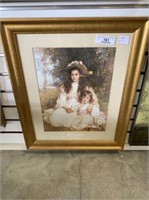 GILT FRAMED & MATTED PRINT "SISTERS" BY ROBERT