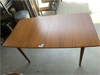 MID CENTURY RECTANGULAR DINING TABLE WITH POP UP