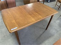 MID CENTURY RECTANGULAR DINING TABLE, SOME SCRATCH