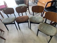 (4X) MID CENTURY DINING CHAIRS, SEATS NEED