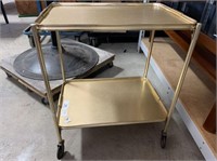 METAL TEA TROLLEY WITH 2 TIERS