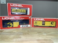 3 Lionel cars
