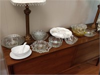 lot of glassware - trays, platters, etc.