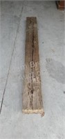 Barn wood mantel beam, 7 3/8 in wide, 67 3/8 in
