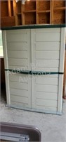 Large Plastic 2-door storage cabinet, 30 in deep,