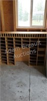 Divided storage cubby hutch, 12 in deep x 57 in