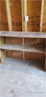 Custom-built wooden storage Shelf, 12.75 in deep,