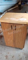 Custom built two-door cutting board cabinet, 18