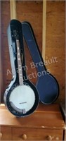 Encore 5-string banjo with case comfortable