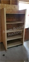 Custom built wood storage shelf, 24.5 in deep, 37