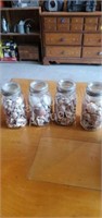 Custom-made canning jars candles with assorted