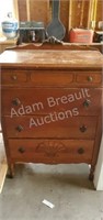 Vintage 4 drawer project solid wood dresser, 18