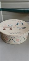 Decorative painted 15 inch cheese box