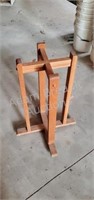 Solid oak plant stand, 9.5 in X 9.5 x 26.25