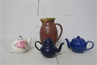 Teapots and Clay Water Pitcher