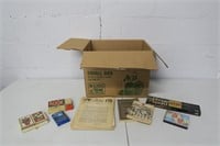 Box of Vintage Red Cross Manuals, Cards, and More