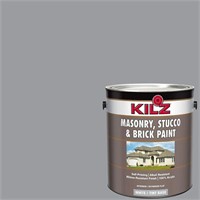 KILZ Interior/Exterior Stucco Flat Paint, Gray