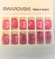 Swarovski 12 Pcs Rose Original Austria 1970's