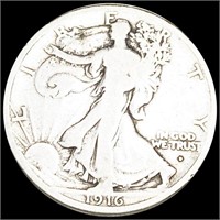 1916-D Walking Half Dollar NICELY CIRCULATED