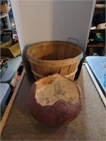 Hand Deco Gourd & Bushel Bucket